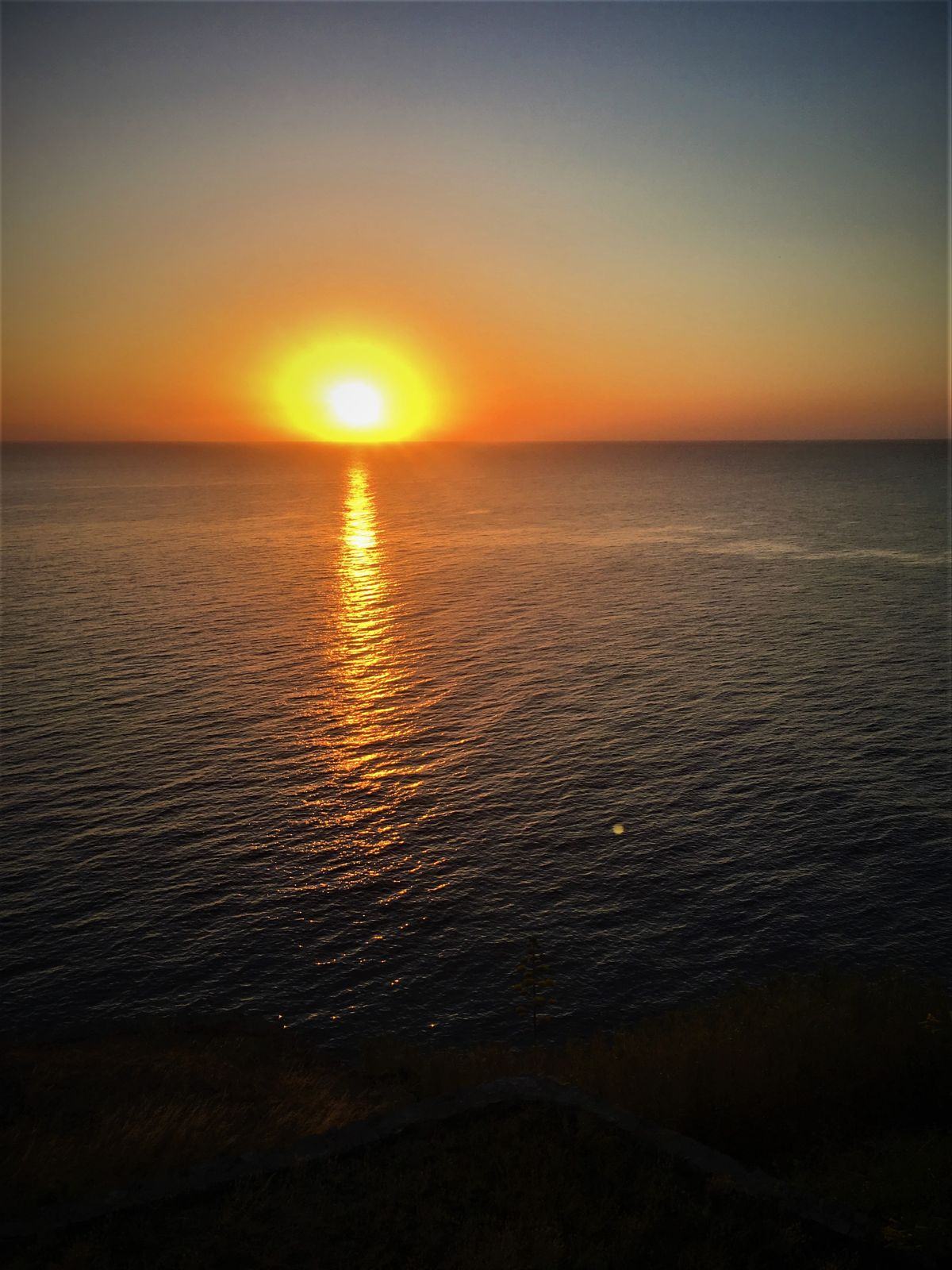 Autumn sunset over the sea